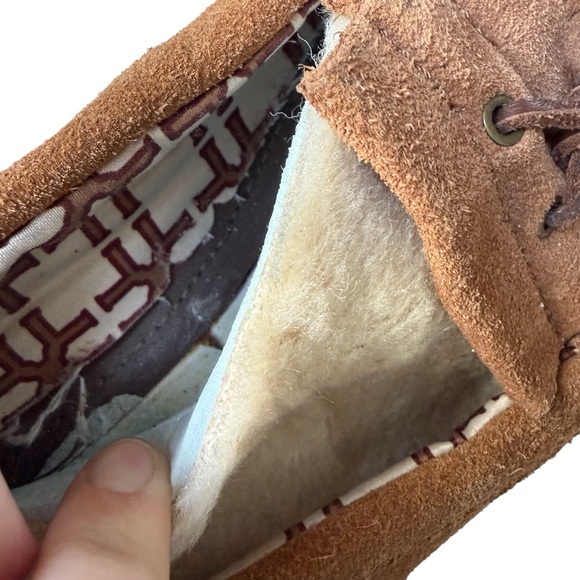 Ugg Australia Lizzy Moccasin Slip On Slippers Womens 9 Chestnut Brown Tassel - Picture 16 of 16